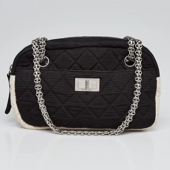 Chanel Black/Ivory Quilted Nylon Reissue Small Camera Case Bag - Picture 1 of 11